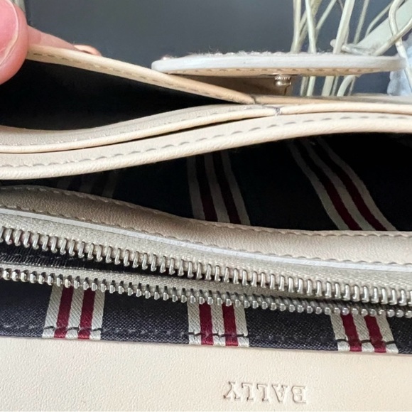Bally Genuine Leather, Long Wallet, Cream, Made in Italy - Picture 10 of 14